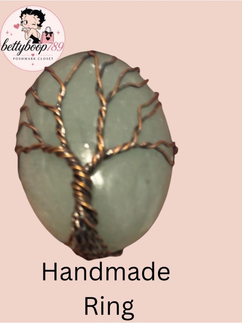 Handcrafted Green Tree of Life Ring